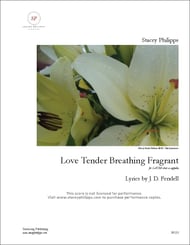 Love Tender Breathing Fragrant SATB choral sheet music cover Thumbnail